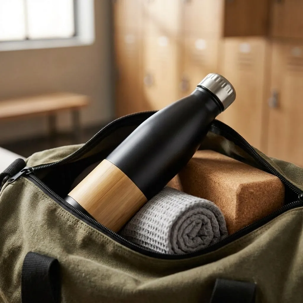 In the gym bag