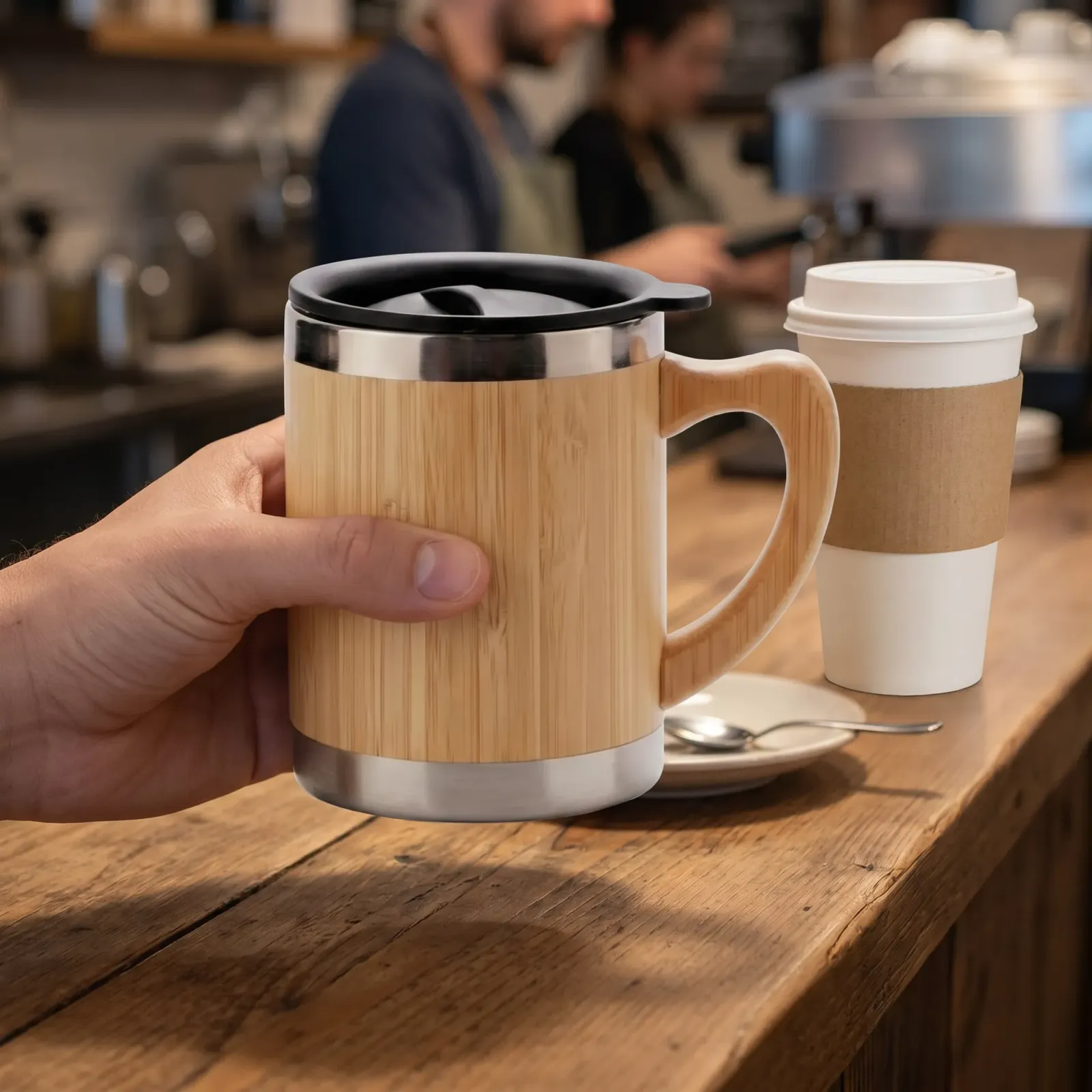 Instead of the paper cup