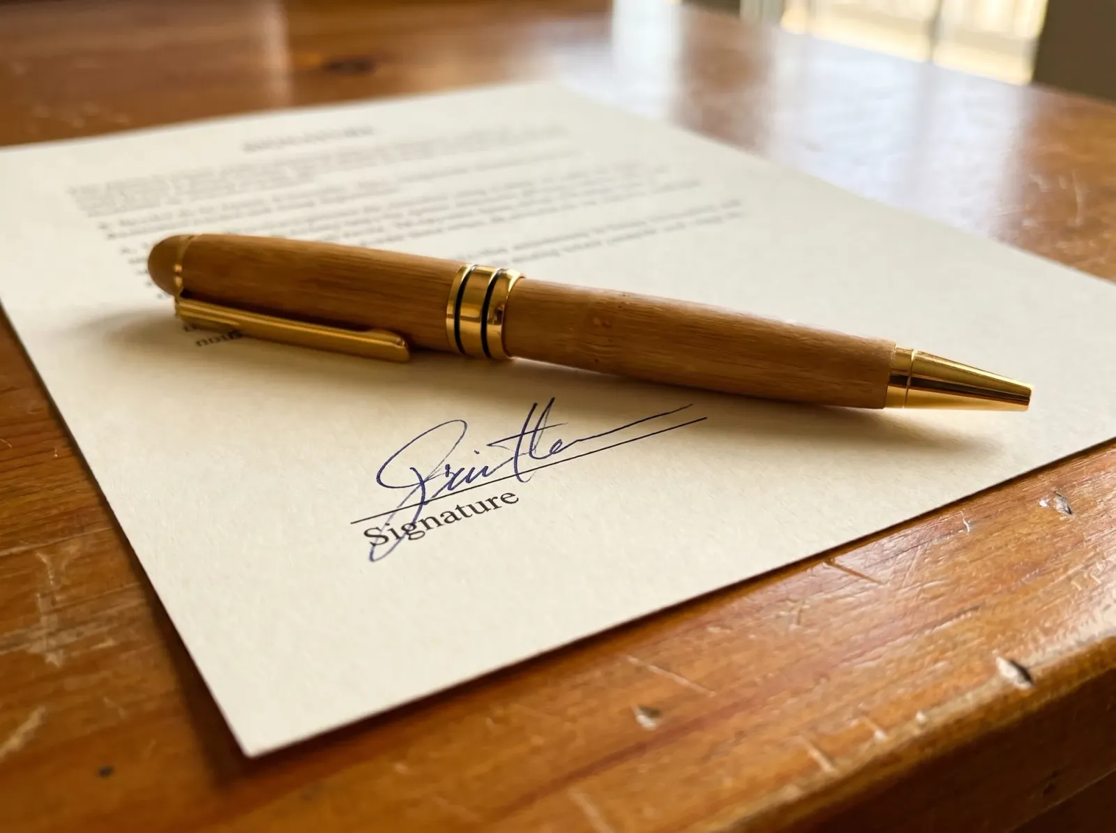 A pen for the form