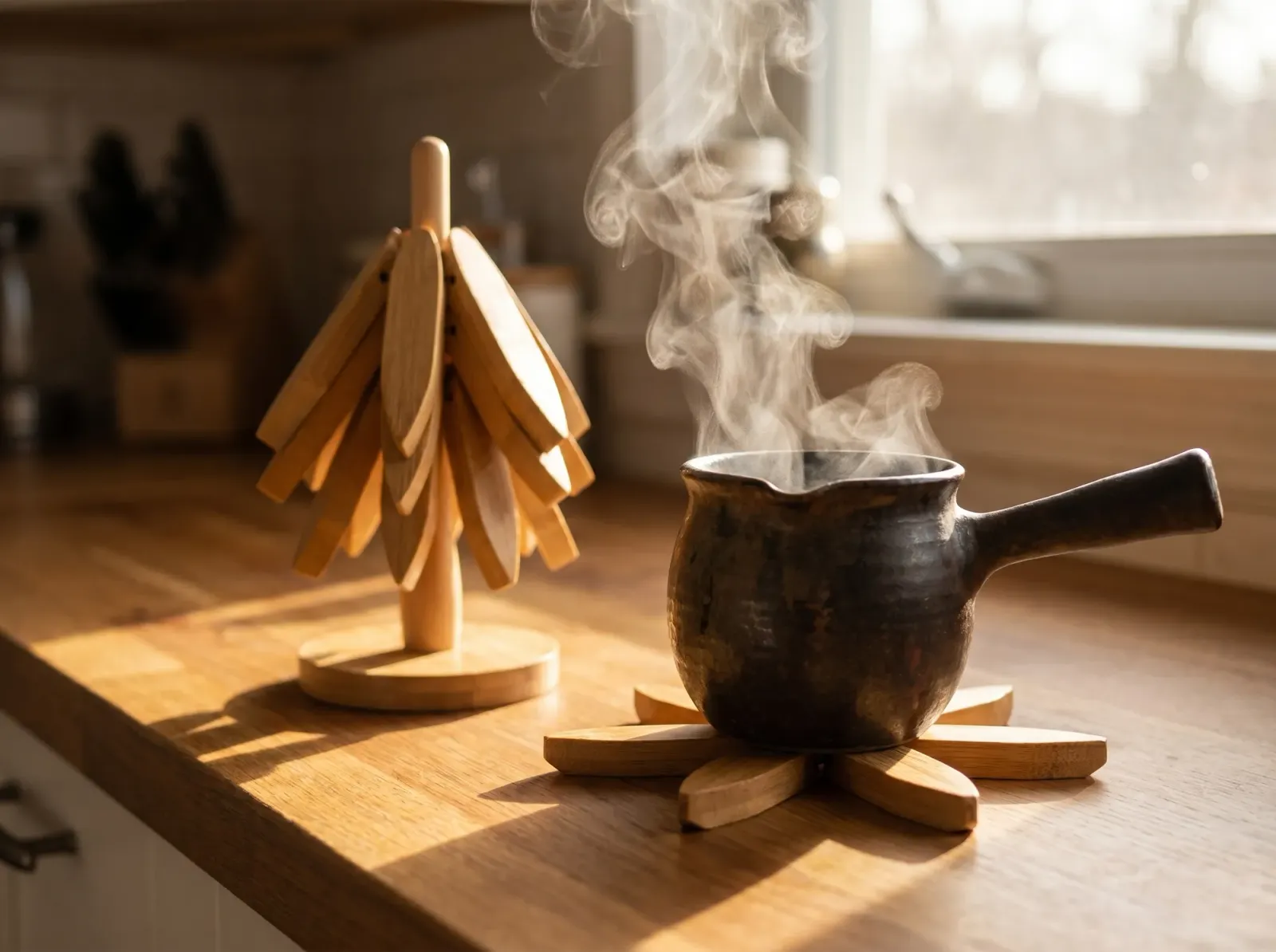 Under the kettle