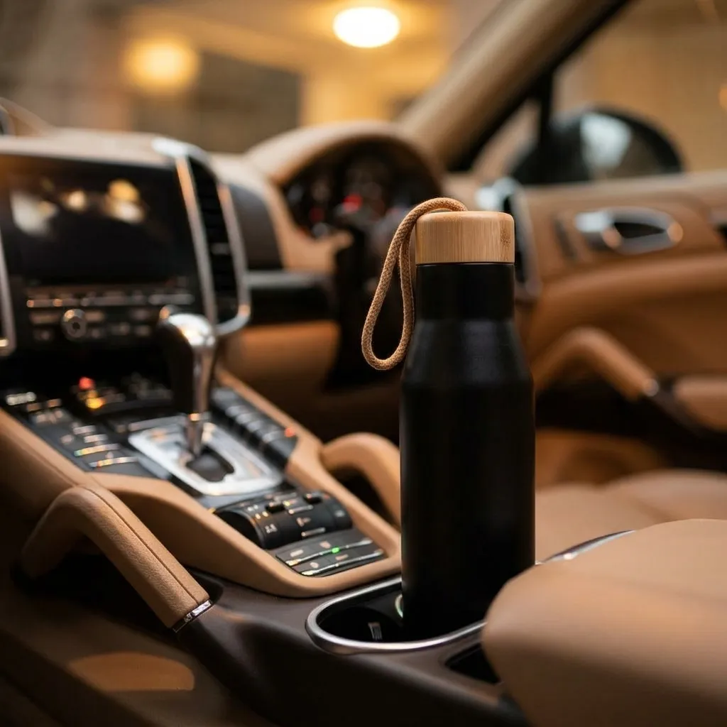In the cup holder