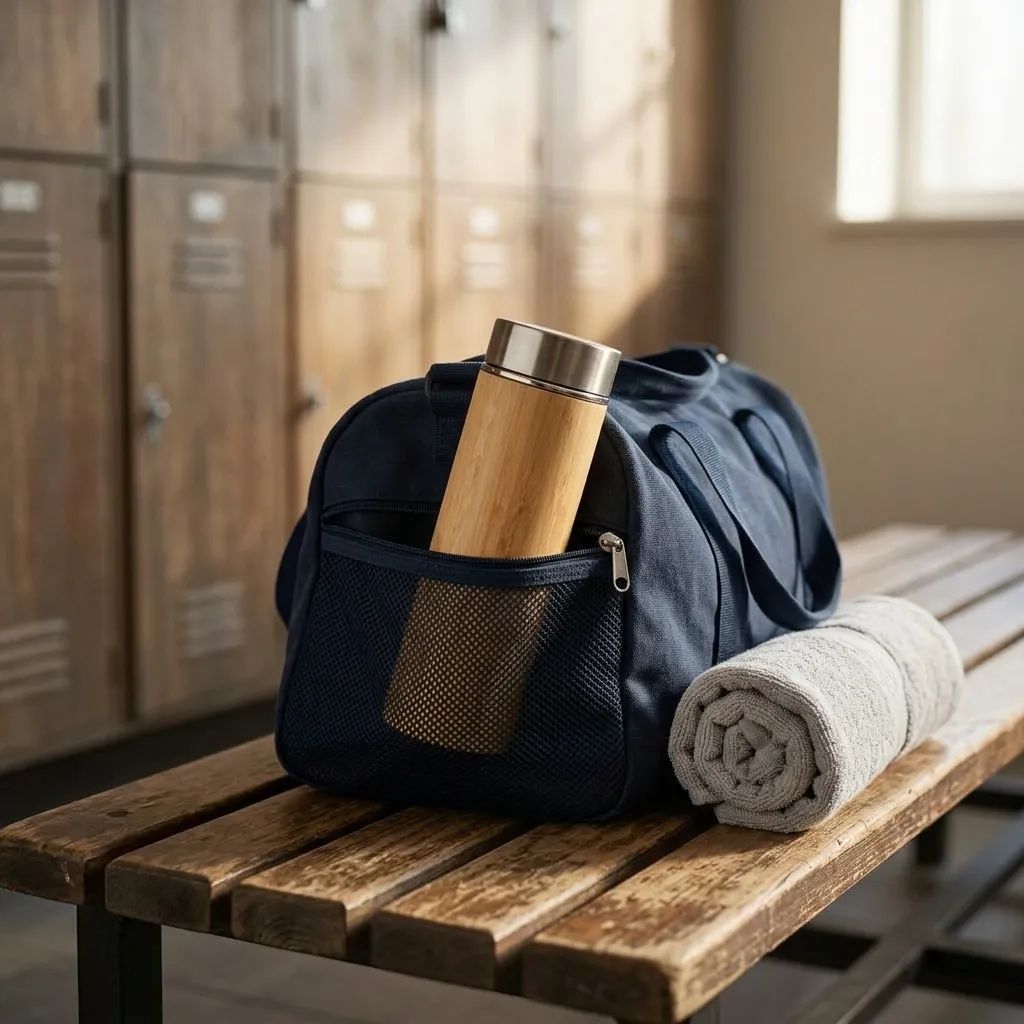 In the gym bag
