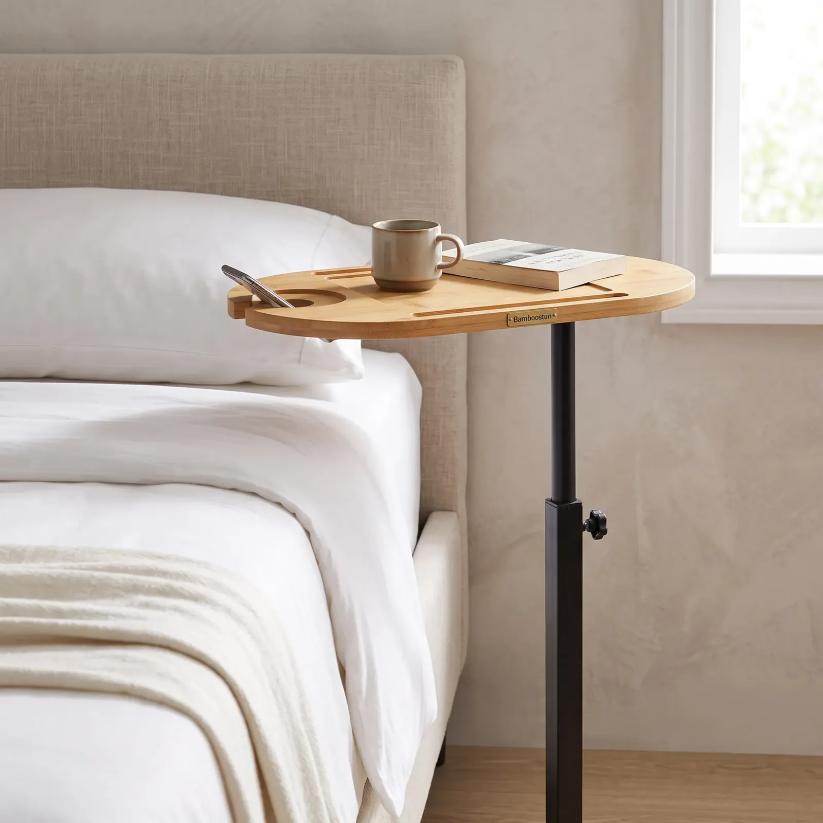 Bedside, without a nightstand