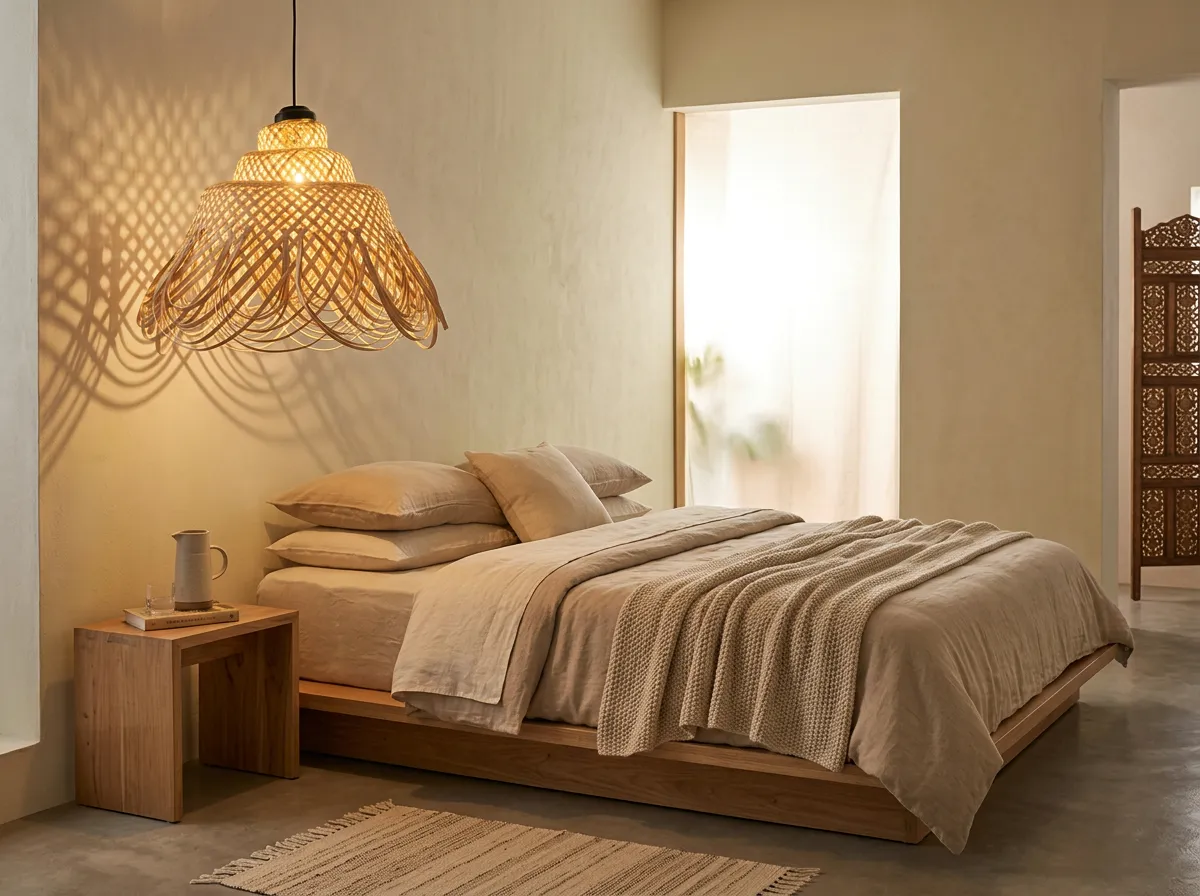 The bedroom, softened