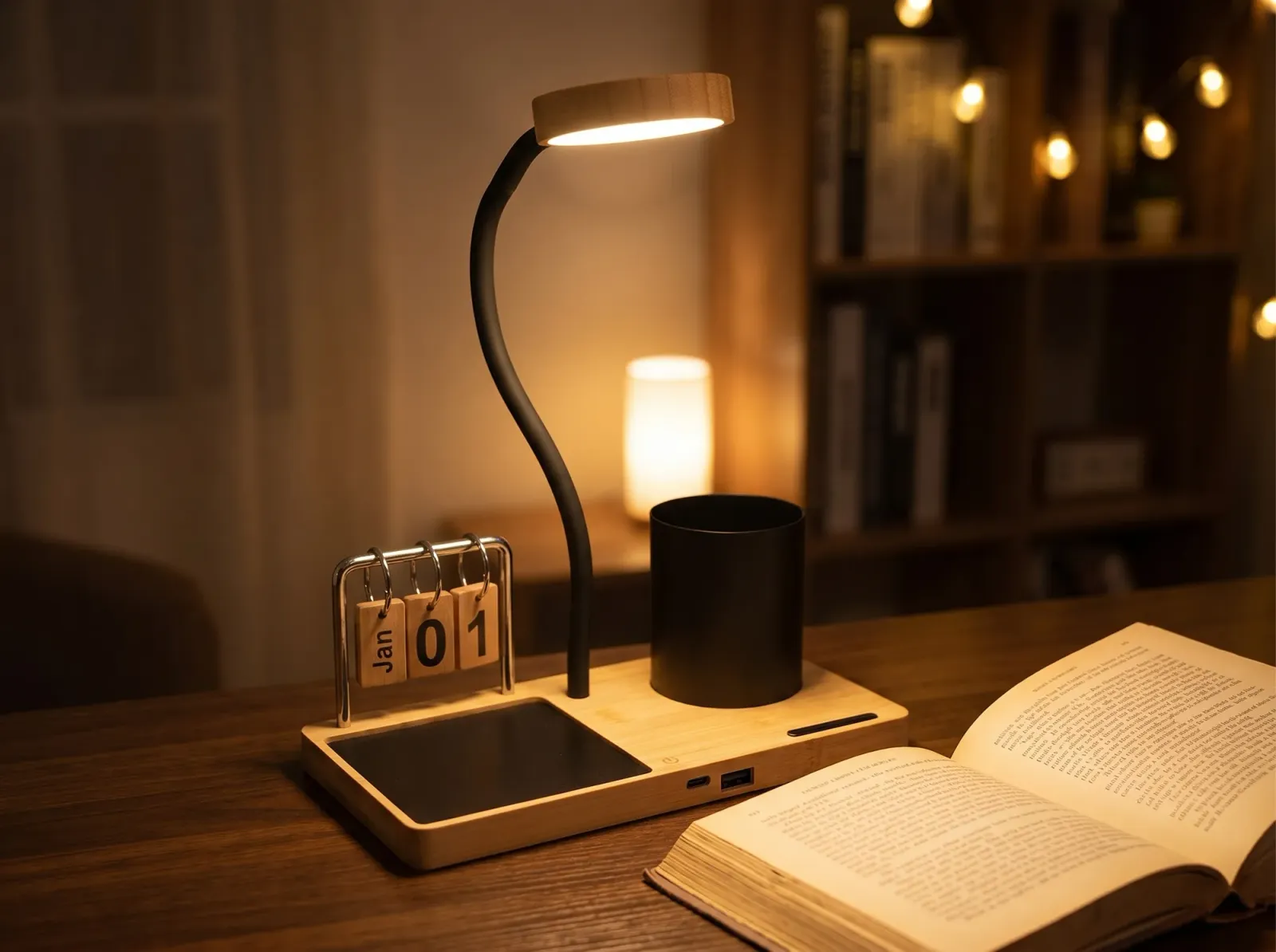 The reading lamp