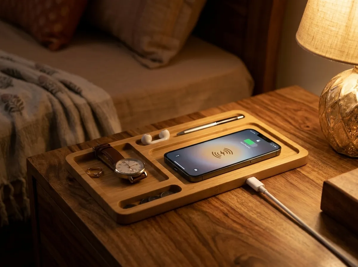The bedside charging stop