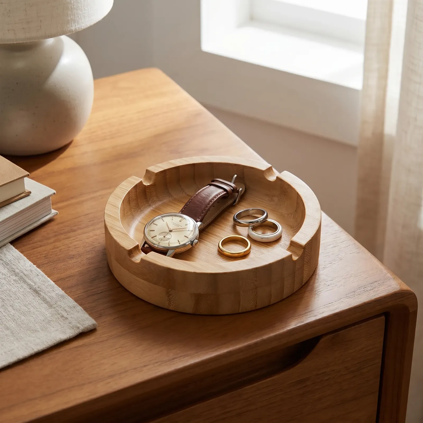 A bedside tray