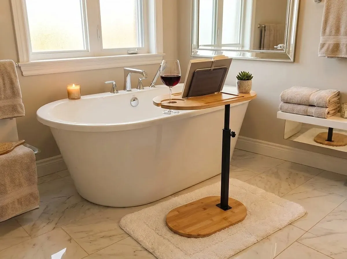 A caddy for the tub