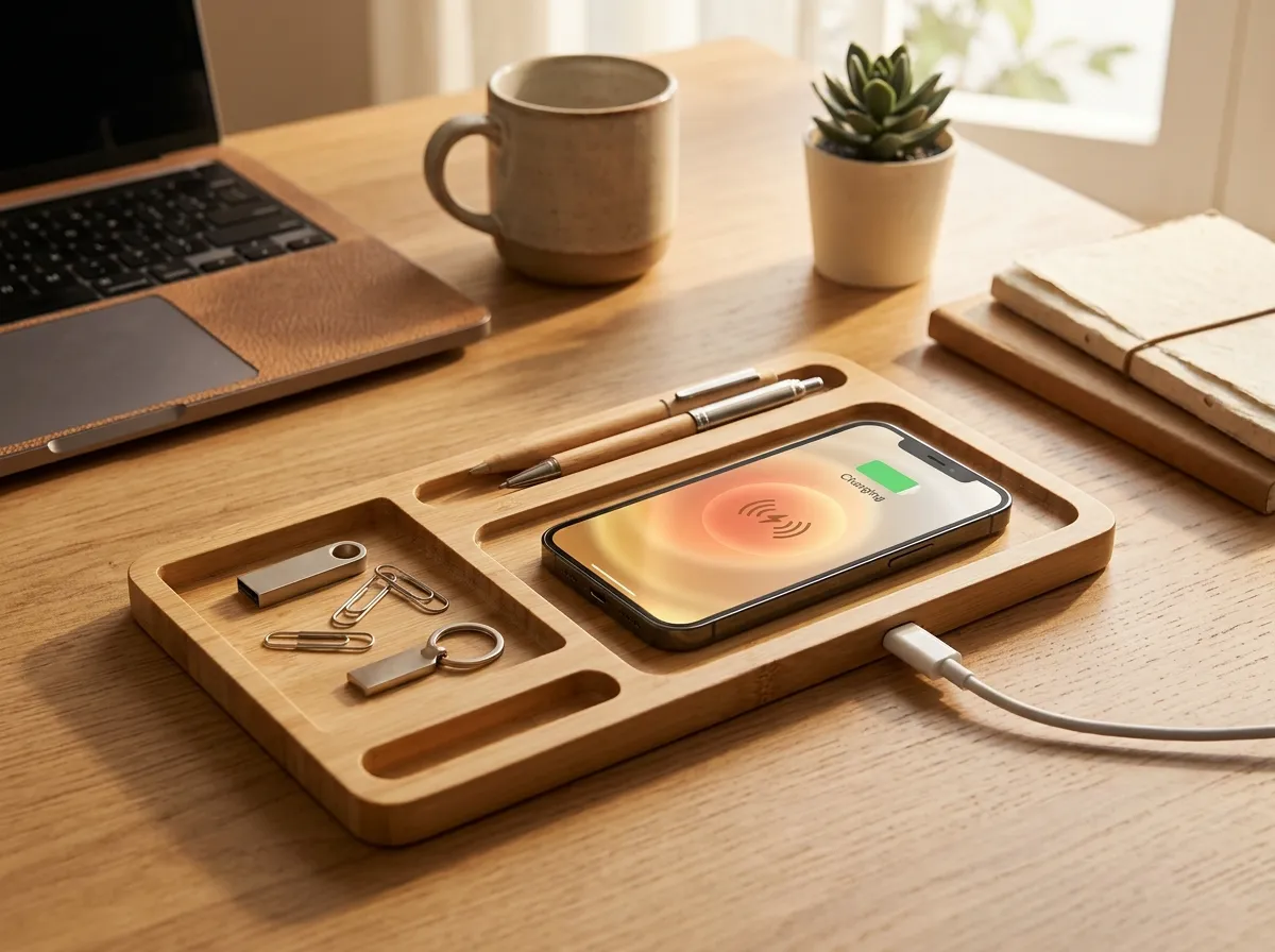 The desk that charges itself