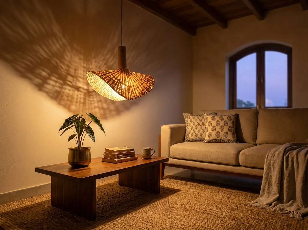 Over the living-room table